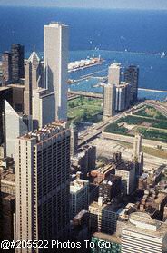 Aerial view of Chicago, IL